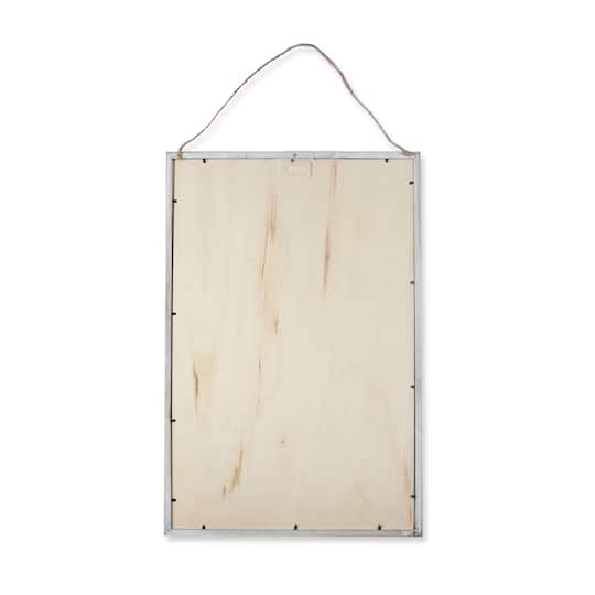 24&#x22; Whitewashed Wooden Framed Plaque by Make Market&#xAE;